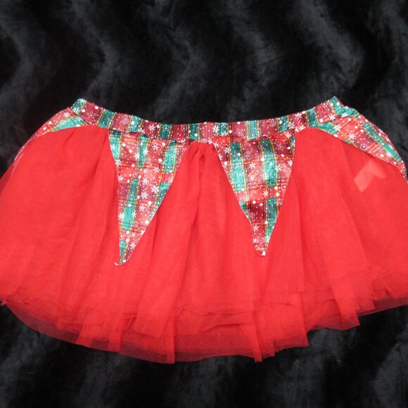 3pc Red White and Green Christmas Holiday Lingerie Costume Set - Picture 10 of 15